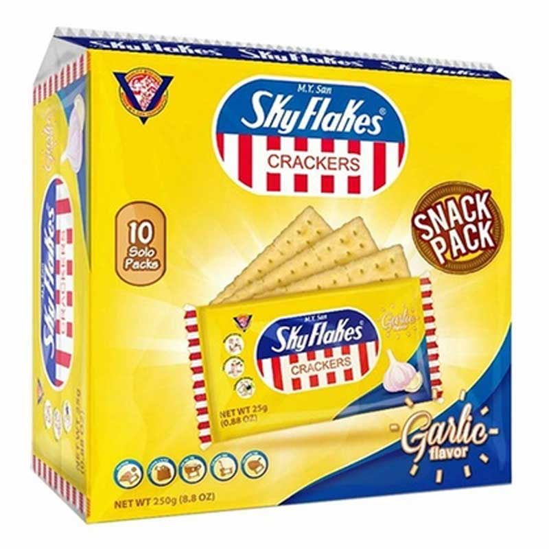 M.Y.SAN SKY FLAKES GARLIC CRACKERS 250GM