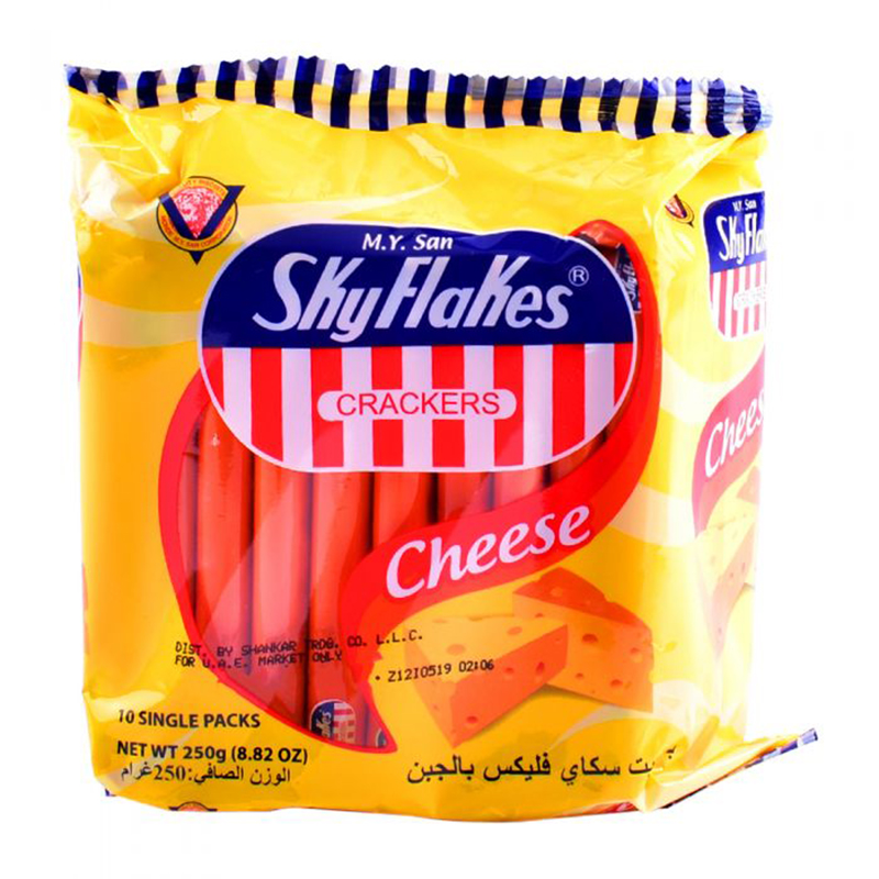 M.Y.SAN SKY FLAKES CHEESE CRACKERS 250GM