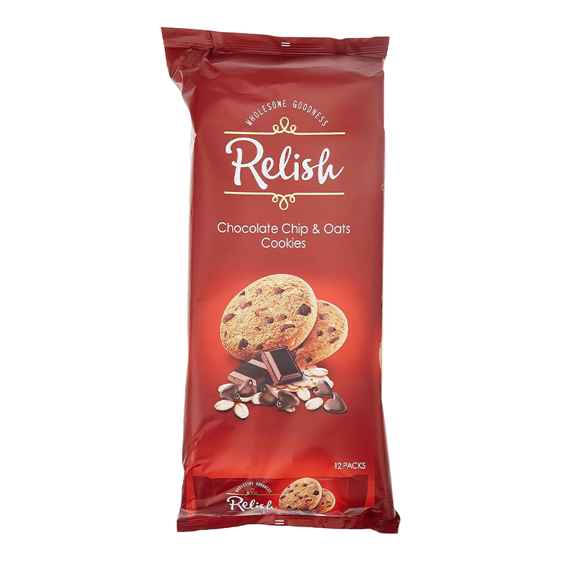 RELISH CHOCO&amp;OATS COOKIES 12+3x42GM