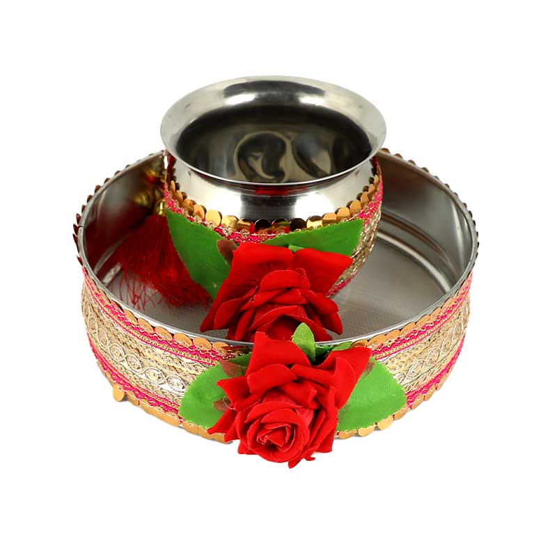 MADHOOR KARWA+CHALINI SET