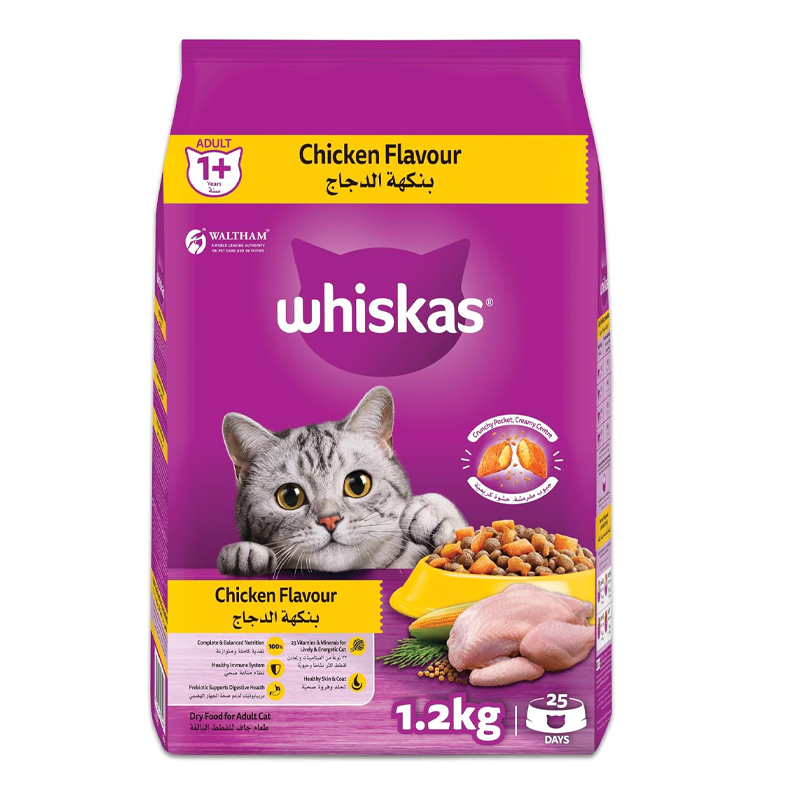 WHISKAS CHICKEN FLAVOUR 1.2KG