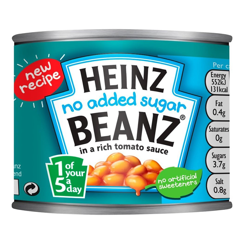 HEINZ BAKED BEANS NO SUGAR ADDED 200G