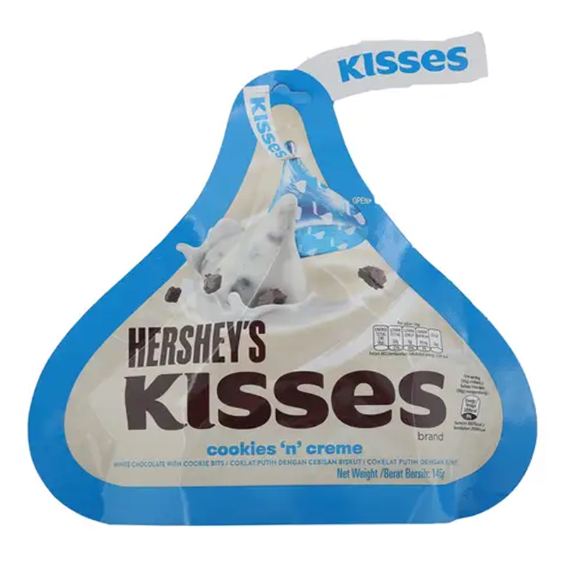 HERSHEYS KISSES COOKIES &amp; CREAN 146GM