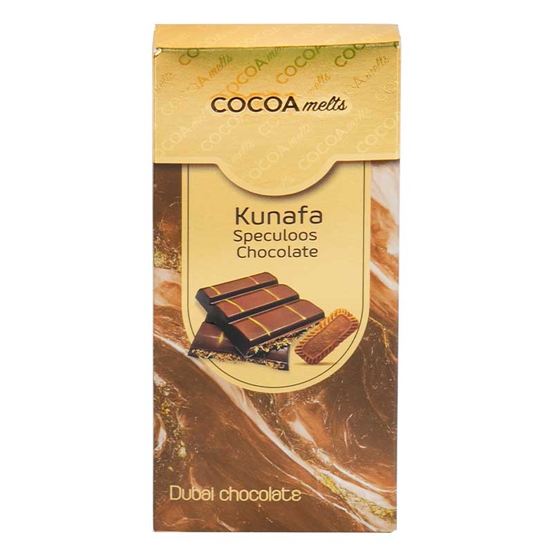 COCOA MELTS SPECULOOS KUNAFA CHOCOLATE 160GM