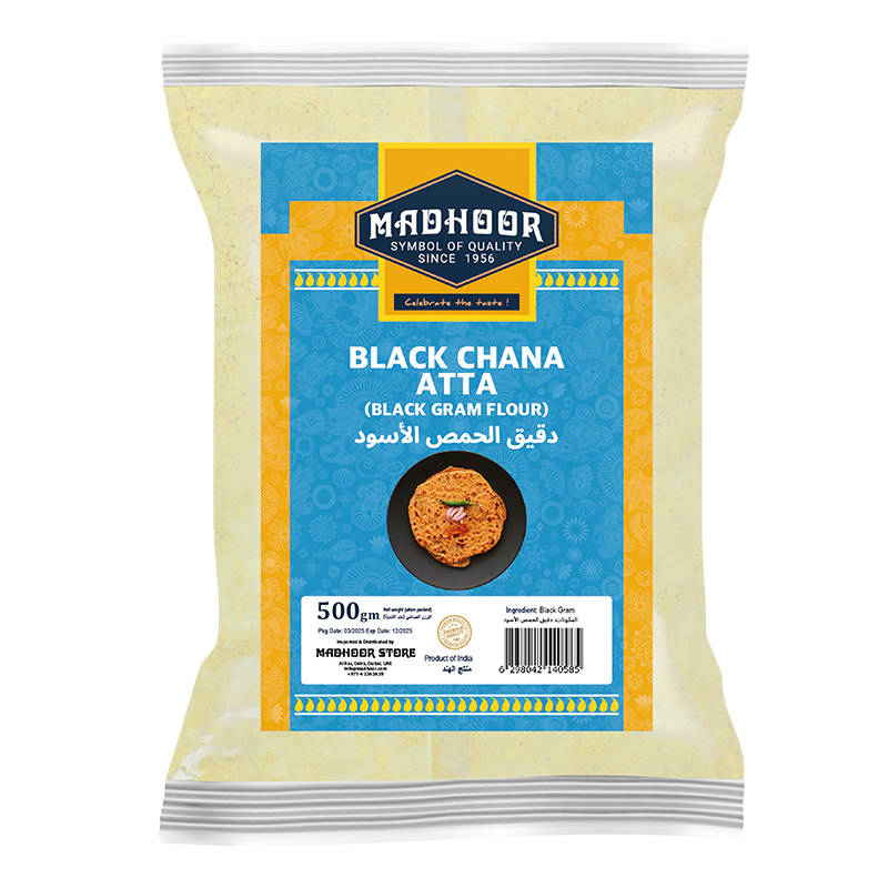 MADHOOR BLACK CHANA ATTA 500GM