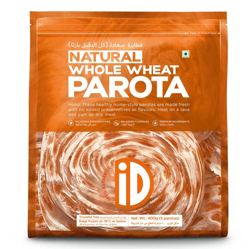 ID FROZEN NATURAL WHOLE WHEAT PAROTA 5PCS