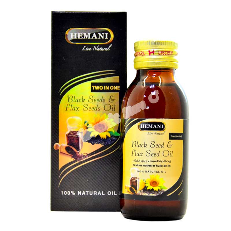 HEMANI BLACKSEEDS &amp; FLAX SEED OIL 125ML