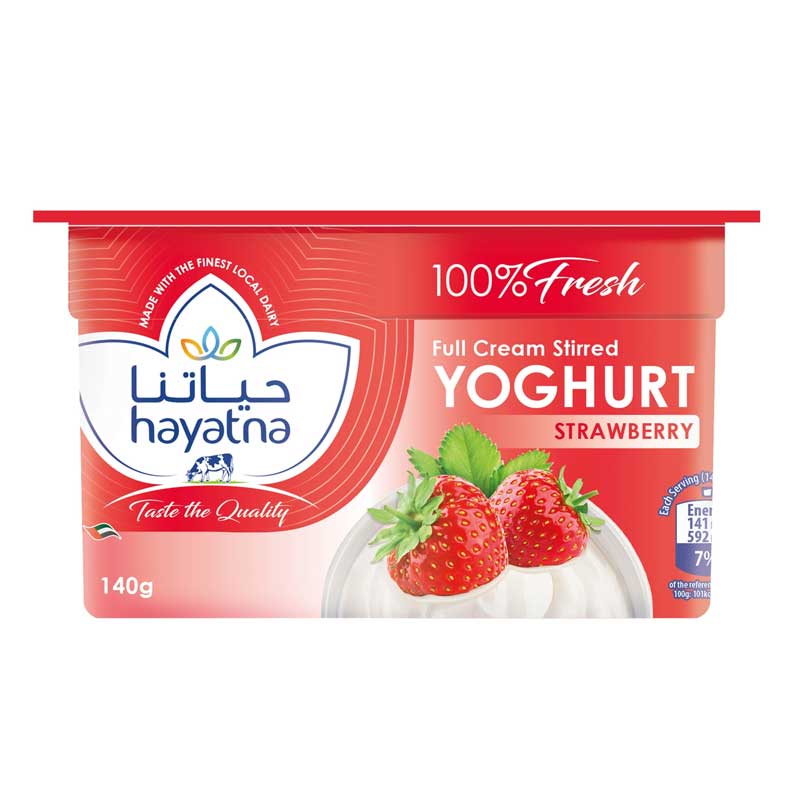 HAYATNA SET YOGHURTS STRAWBERRY 140GM