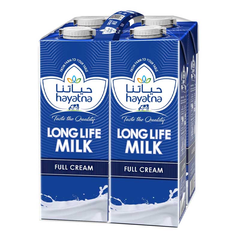 HAYATNA LONG LIFE MILK UHT FULL FAT 4X1LTR