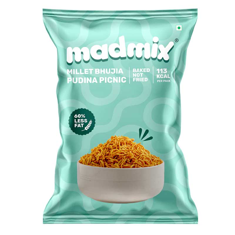 MADMIX JOWAR BHUJIA PUDINA PICNIC 25GM