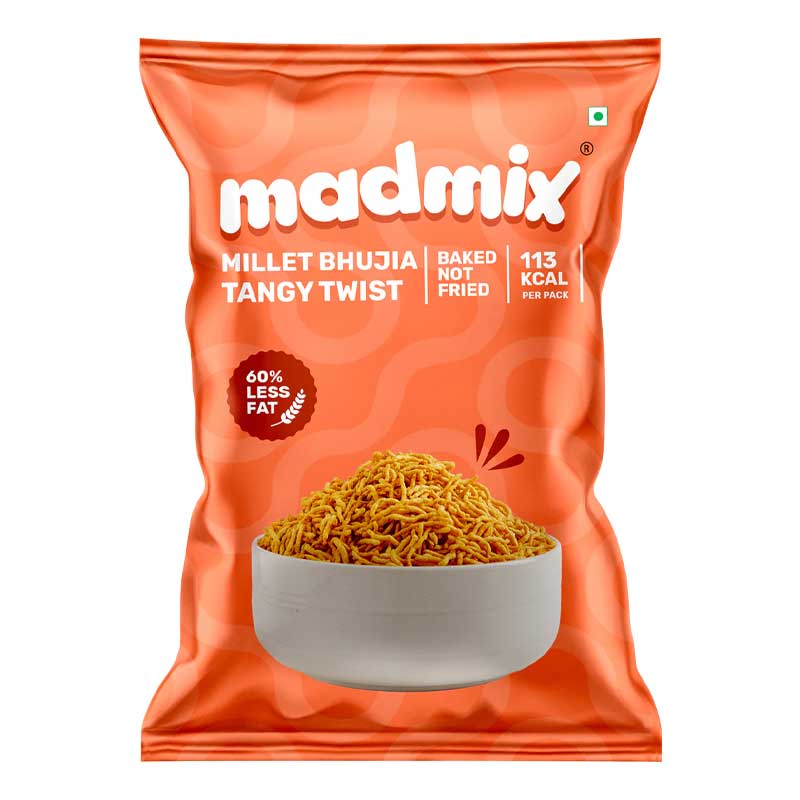 MADMIX JOWAR BHUJIA TANGY TWIST 25GM