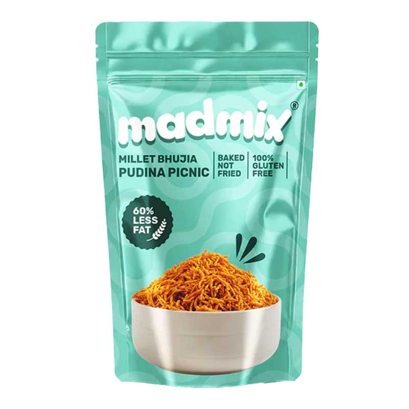 MADMIX JOWAR BHUJIA PUDINA PICNIC 125GM