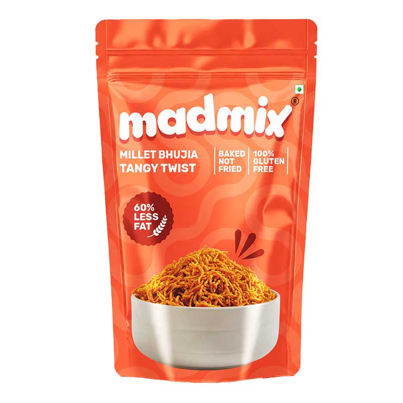 MADMIX JOWAR BHUJIA TANGY TWIST 125GM