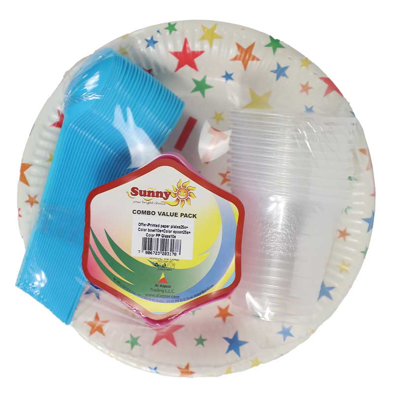 SUNNY COLOURFUL PLATES COMBO SET