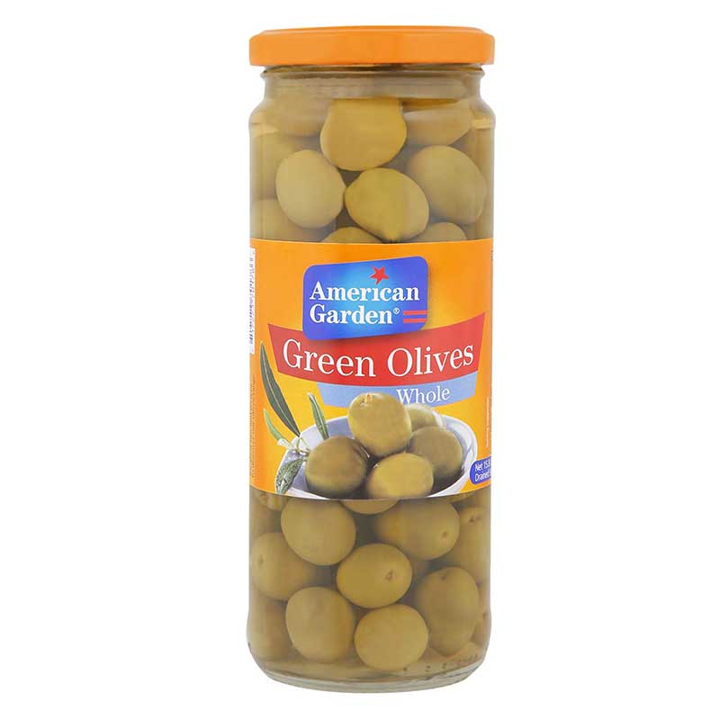 AMERICAN GARDEN OLIVES GREEN WHOLE 450GM