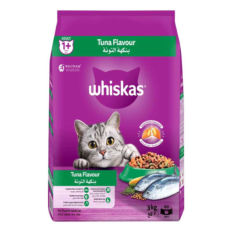 WHISKAS TUNA FLAVOUR 1+ ADULT 3KG