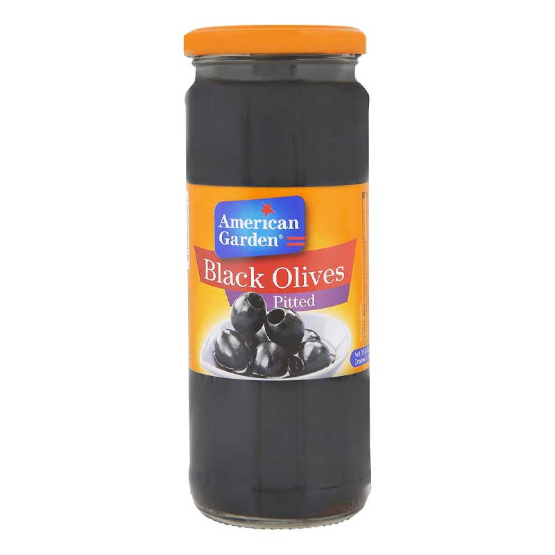AMERICAN GARDEN OLIVES BLACK PITTED 16PAR 450GM