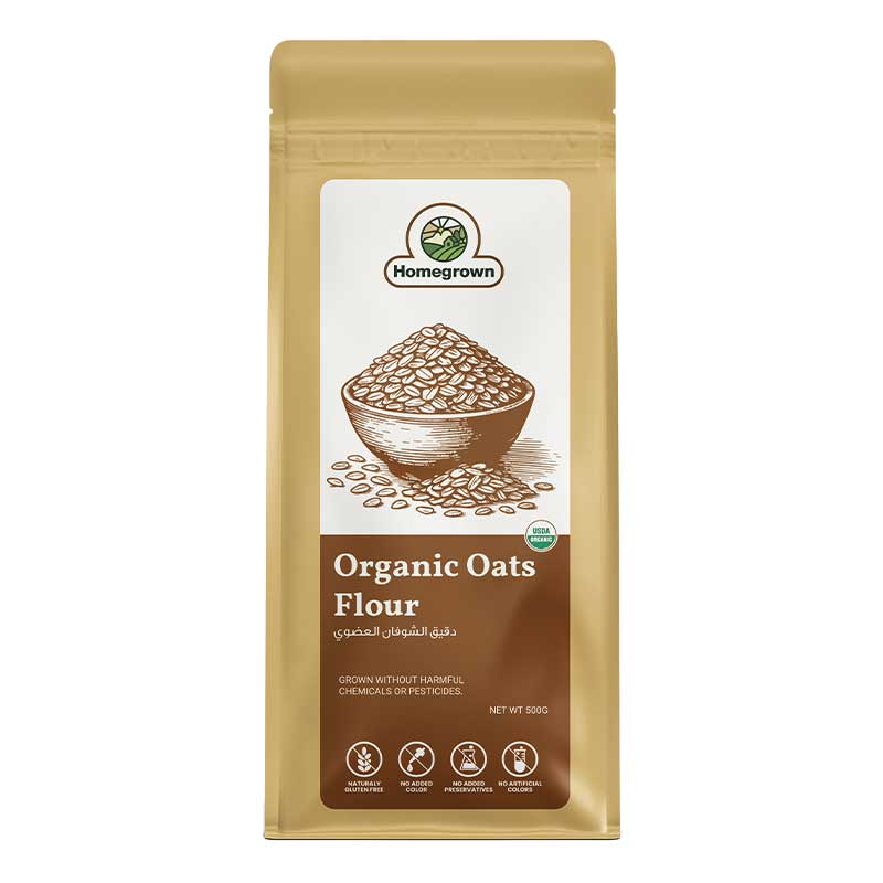 HOMEGROWN ORGANIC OATS FLOUR 500GM