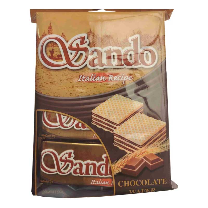 SANDO WAFER CHOCOLATE BISC 32GM
