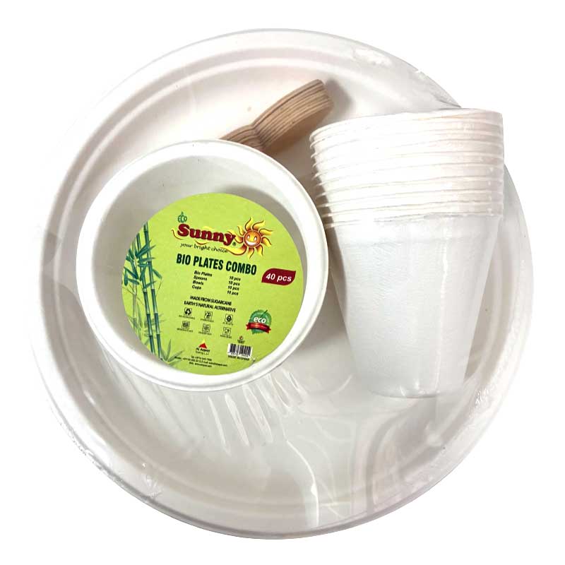 SUNNY BIO COMBO SET PLATE+SPOON+BOWL+GLASS