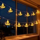 ZAYO LED GOLDEN DIYA STRING LIGHT BATTERY
