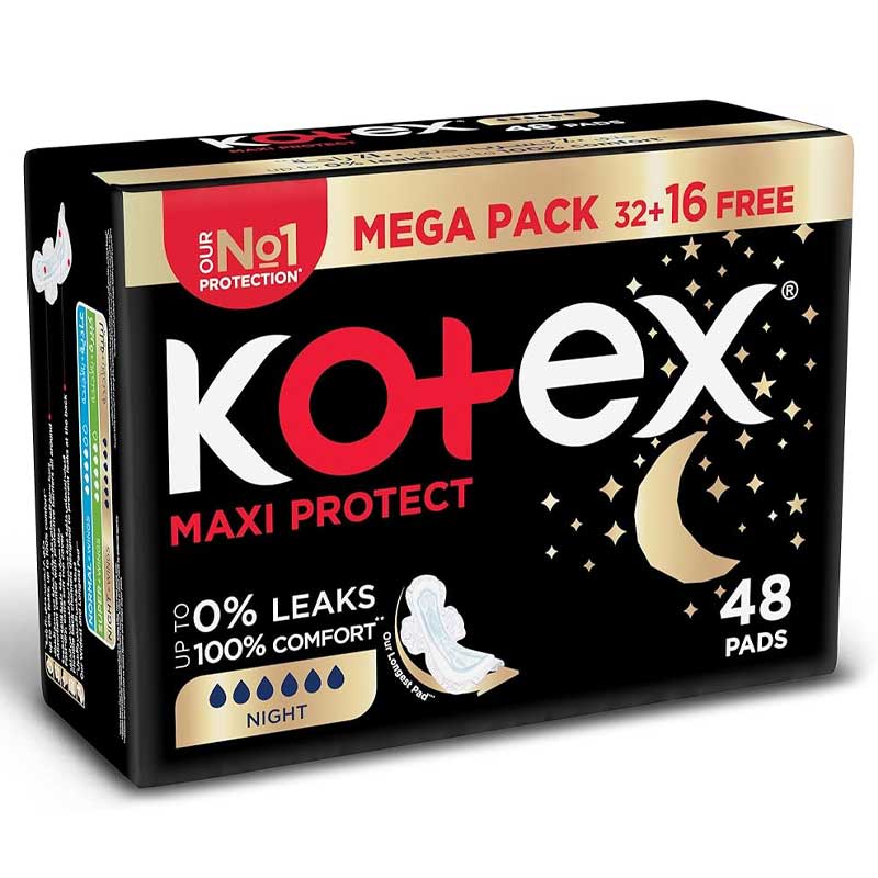 KOTEX MAXI PROTECT NIGHT 32+16 PADS