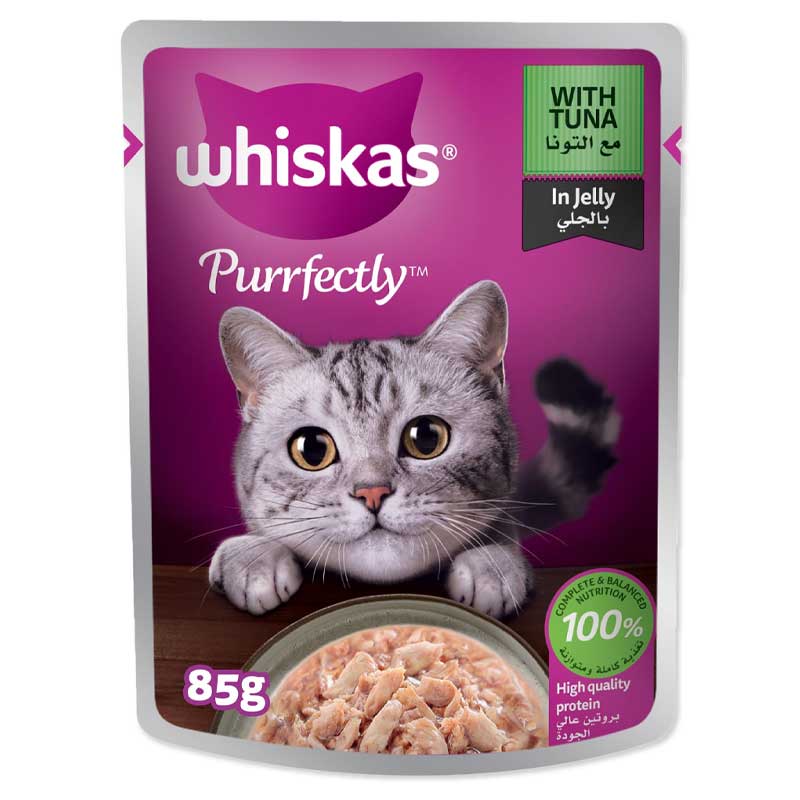 WHISKAS PURRFECTLY TUNA 85GM