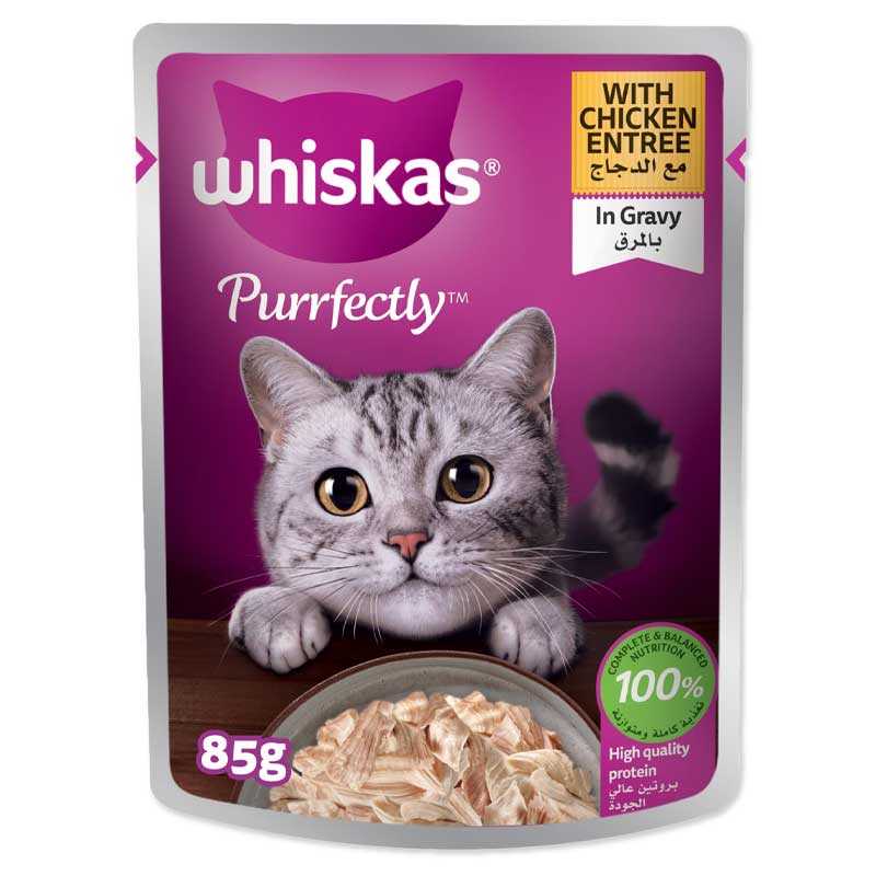WHISKAS PURRFECTLY CHICKEN 85GM