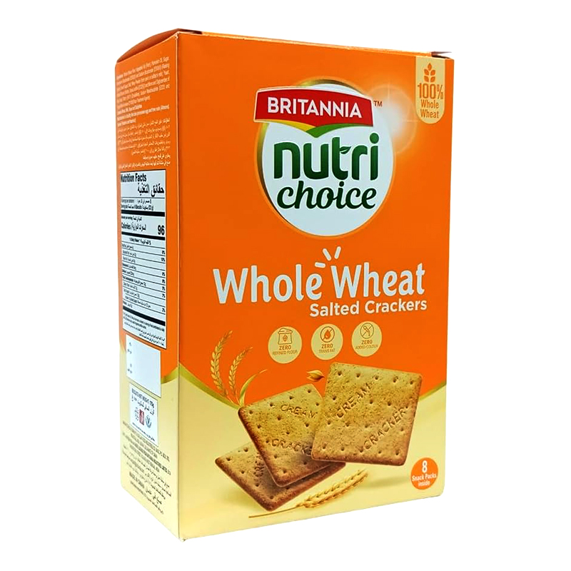 BRITANNIA NUTRI CHOICE WHOLE WHEAT SALTED CRACKERS 175GM