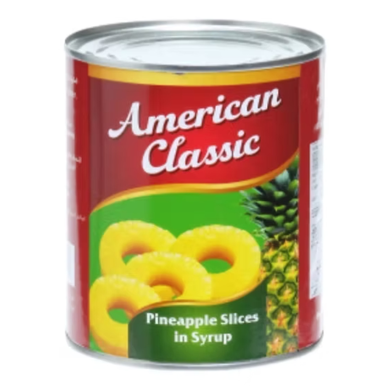 AMERICAN CLASSIC PINEAPPLE SLICES IN SYRUP 565GM