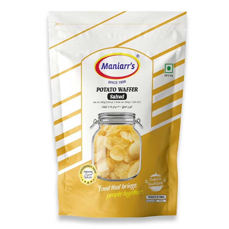 MANIARRS POTATO WAFFERS SALTED JALI 200GM
