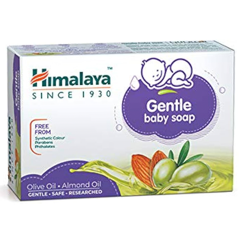 HIMALAYA GENTLE BABY SOAP W/OLIVE &amp; ALMOND OIL 125GM