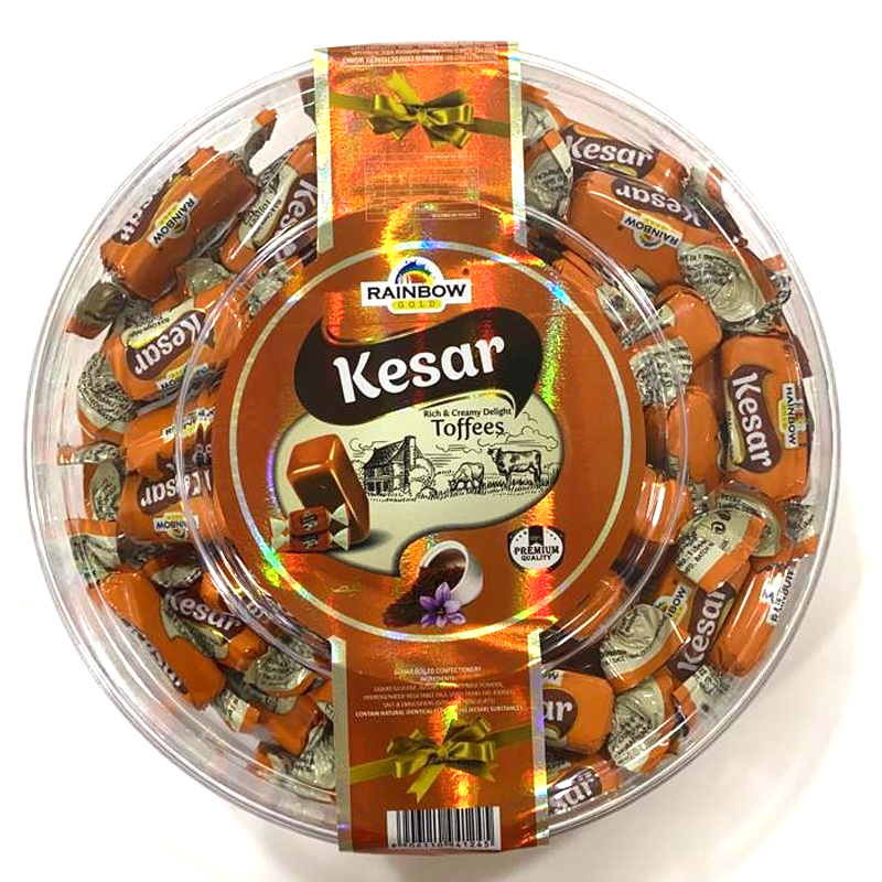 RAINBOW GOLD KESAR TOFFEES 650GM
