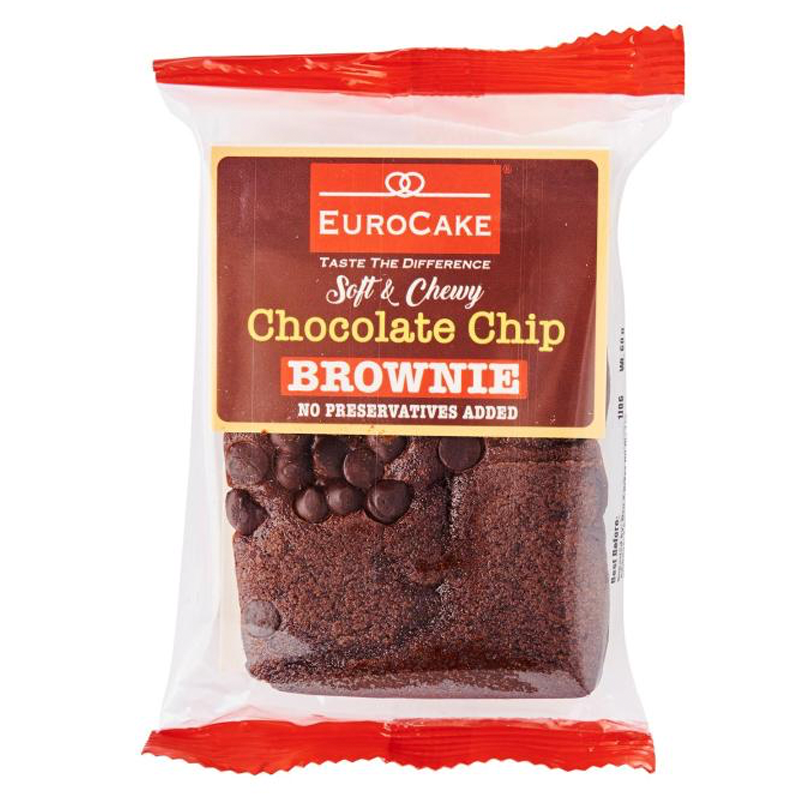 EUROCAKE CHOCOLATE CHIP BROWNIE 50GM