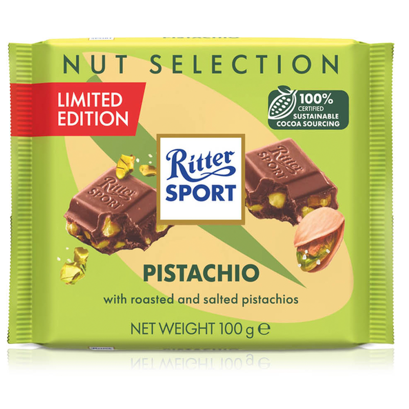 RITTER SPORT PISTACHIO 100GM