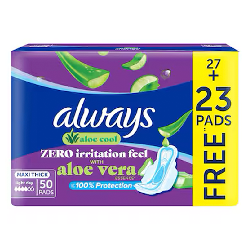 ALWAYS ALOE COOL MAXI THIK LONG 50PADS