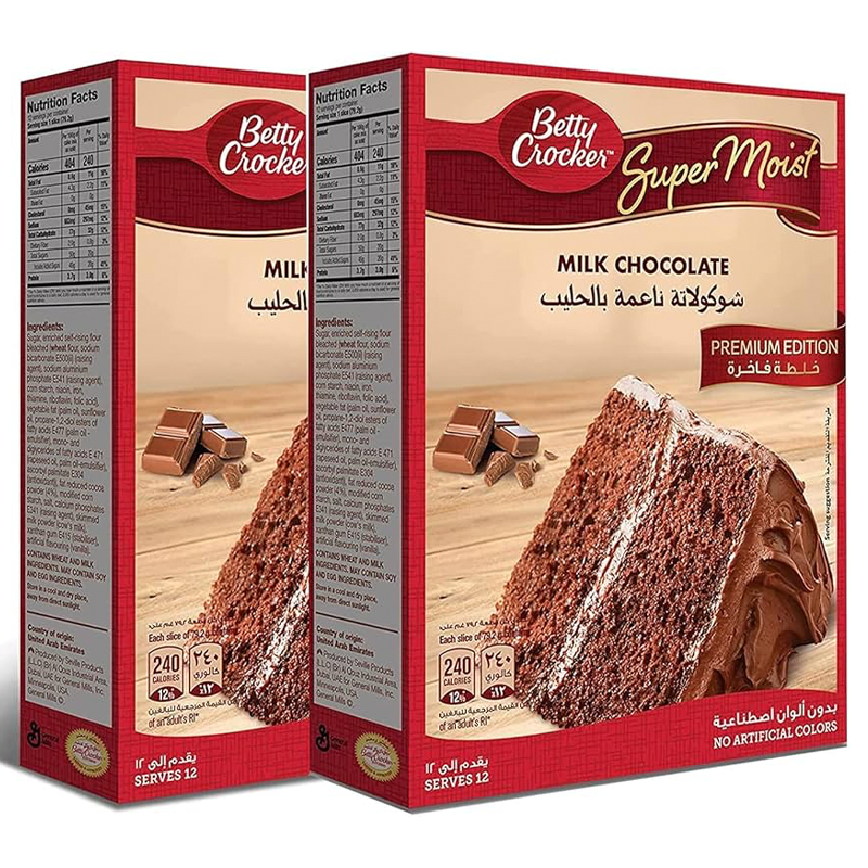 BETTY CROCKER MAG4 MILK CHOC 2X510G SP