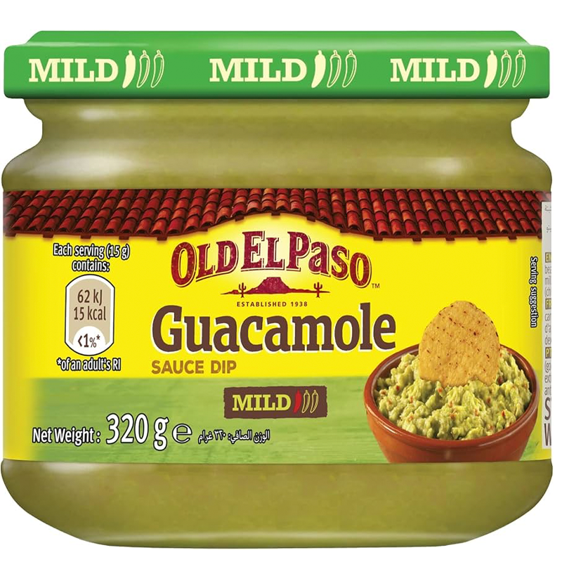 OLD EL PASO GUACAMOLE DIP (MILD) 320G