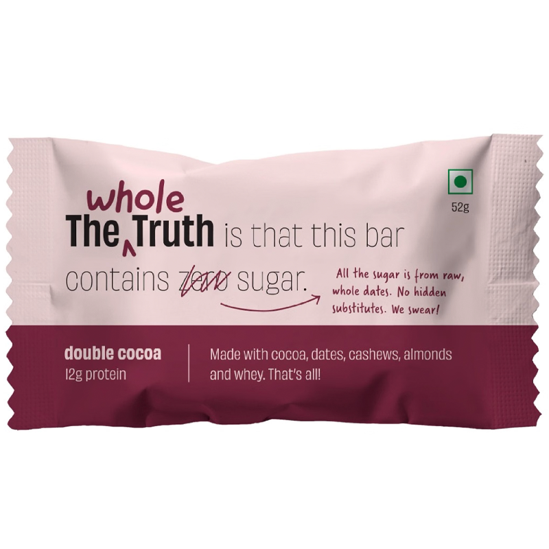 THE WHOLE TRUTH PROTEIN COCOA BAR DOUBLE 52GM