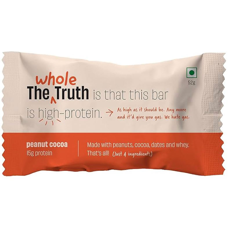 THE WHOLE TRUTH PROTEIN COCOA BAR PEANUT 52GM