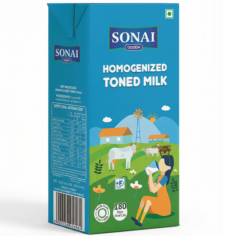 SONAI HOMOGENIZED TONED MILK 1LTR