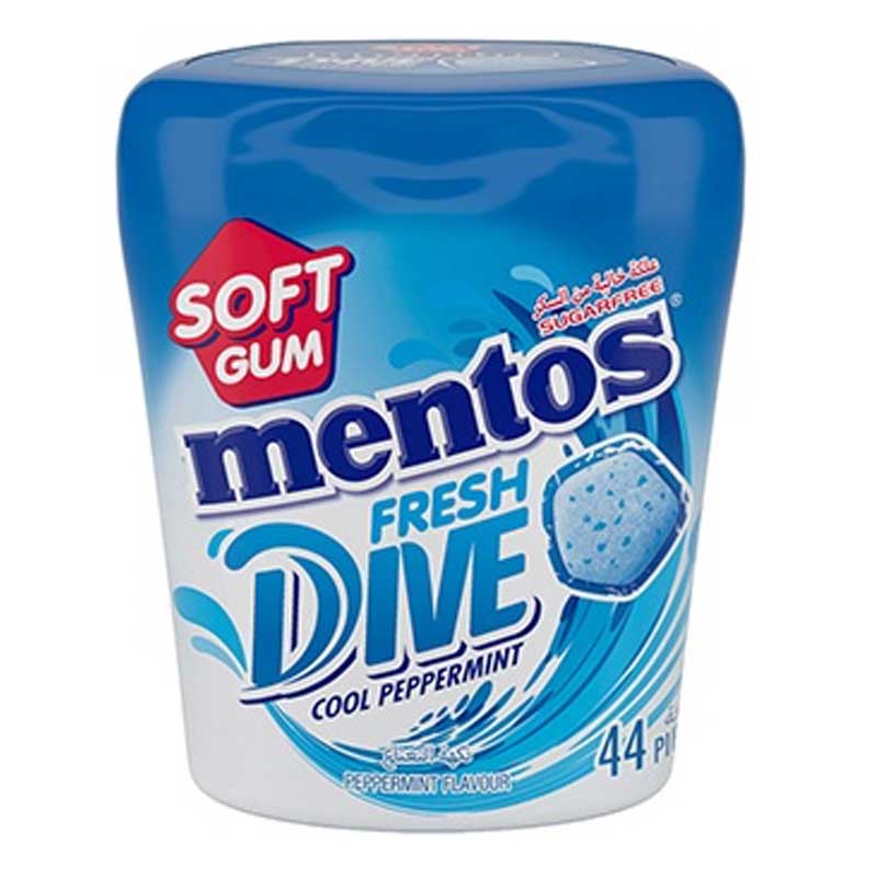 MENTOS FRESH DIVE GUM PEPPERMINT 44PX2GM