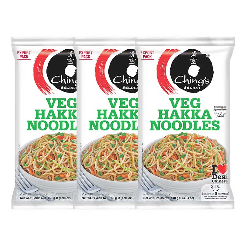 CHINGS VEG HAKKA NOODLES ASTD 3x140G