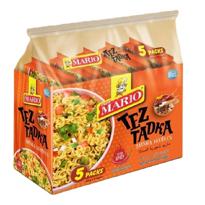 MARIO TEZ TADKA EXTRA SPICY MASALA NOODLES 5*85GM