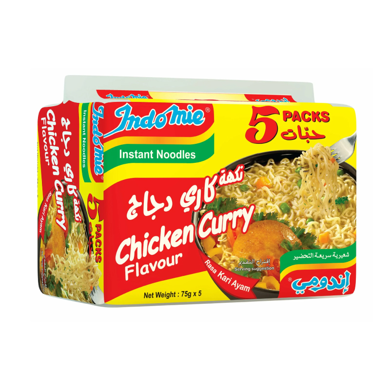 INDOMIE NOODLES CHICKEN CURRY 5x75GM