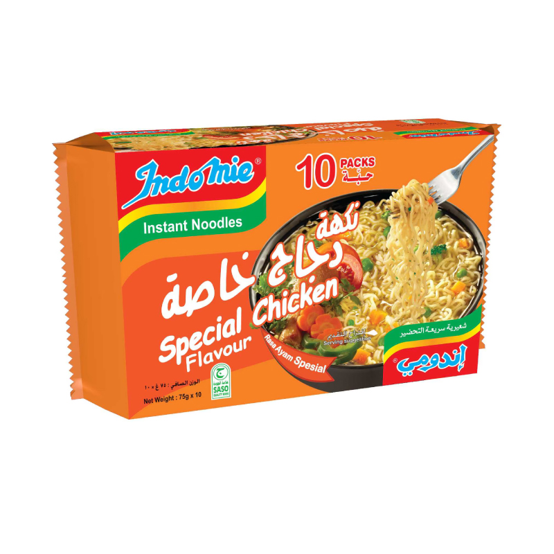 INDOMIE NOODLES SPECIAL CHICKEN 10x75GM