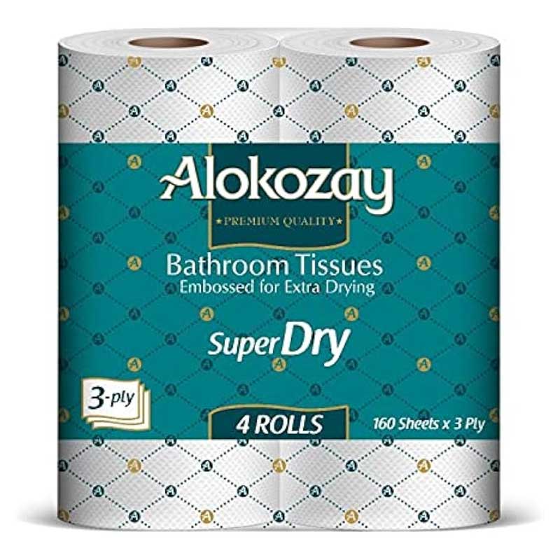 ALOKOZAY BATHROOM TISSUE 4RLSX3PLYX160s
