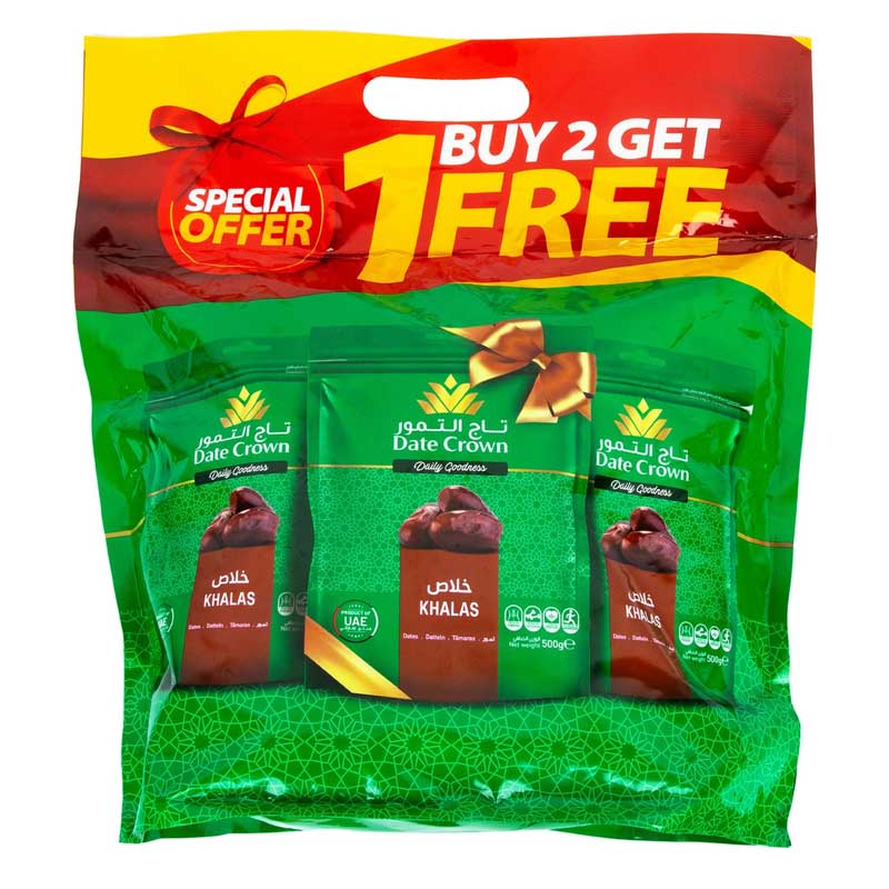 DATE CROWN KHALAS SP OFFER 3X500GM
