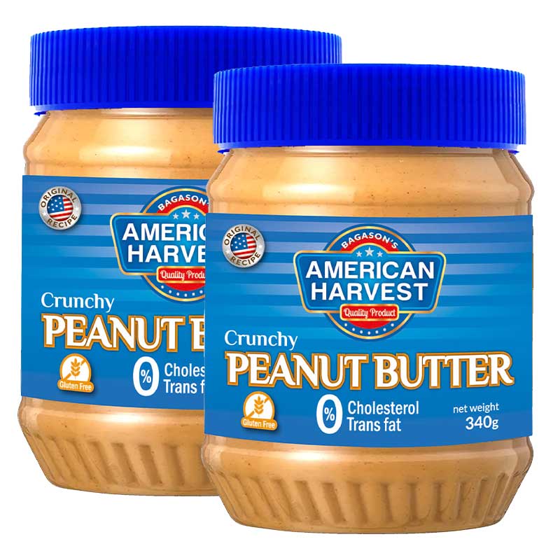 AMERICAN HARVEST PEANUT BUTTER CRUNCHY 2X340GM