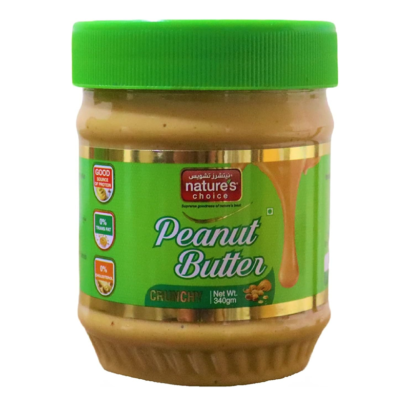 NATURES CHOICE PEANUT BUTTER CRUNCHY 340GM